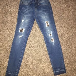 Judy Blue Jeans with Leopard detail